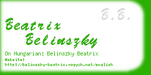 beatrix belinszky business card